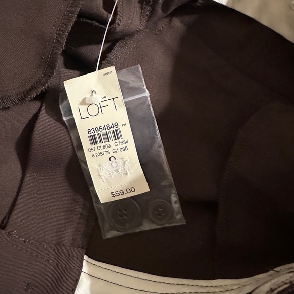 NWT Ann Taylor Loft brown trousers size 8 boot leg stretch. - Picture 8 of 8
